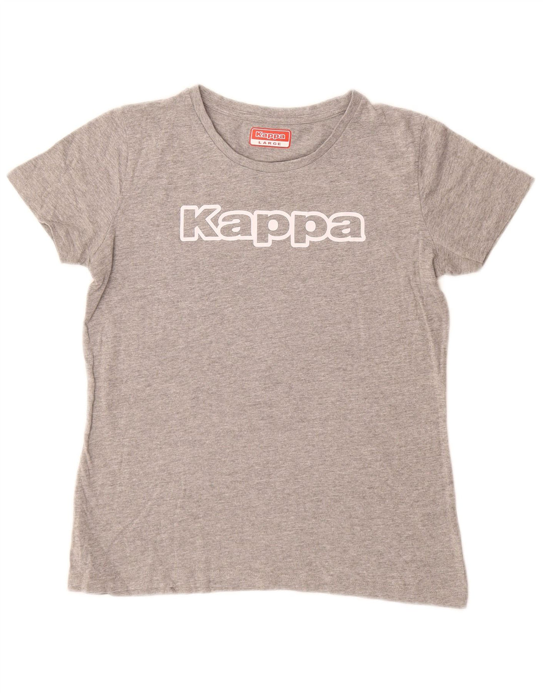 Γυναικείο γραφικό T-Shirt KAPPA Top UK 14 Large Grey