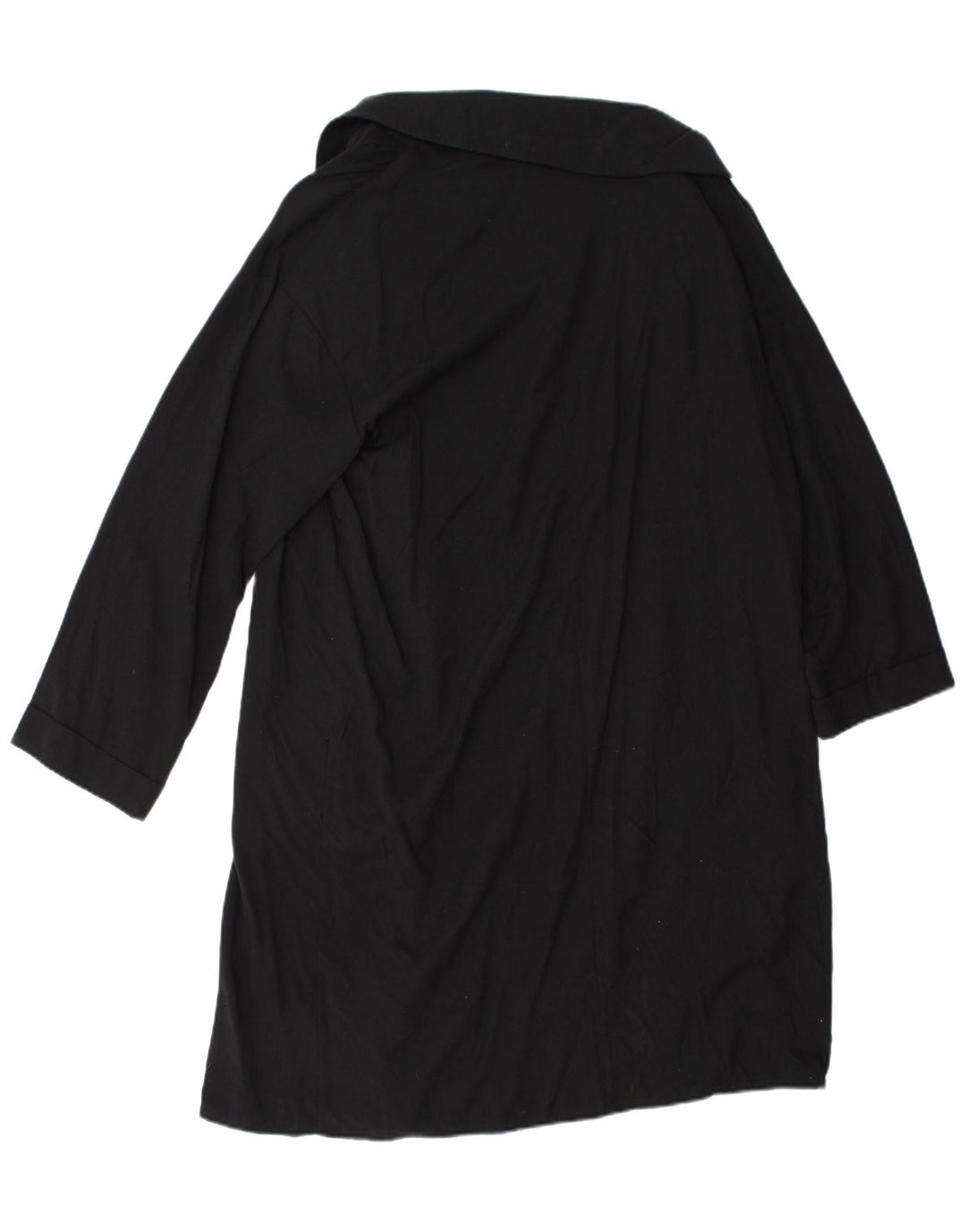 Zara Γυναικείο Ανοιχτό Πανωφόρι UK 14 Medium Black Lyocell