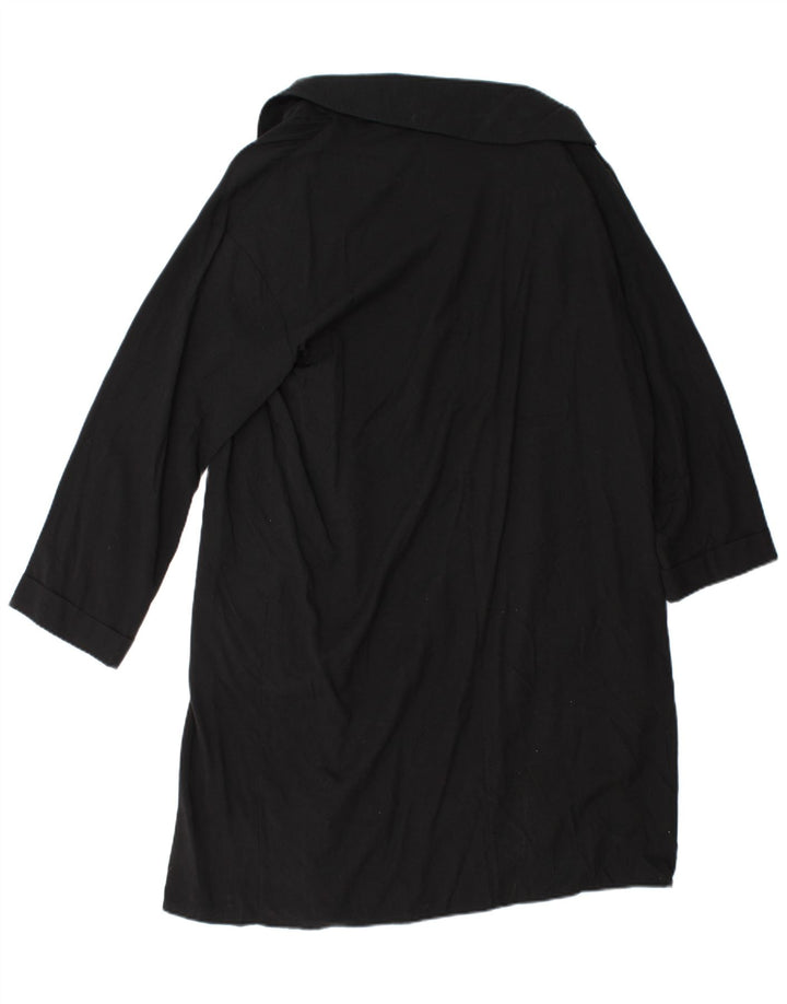 Zara Γυναικείο Ανοιχτό Πανωφόρι UK 14 Medium Black Lyocell