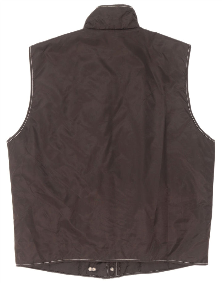 Vintage γυναικεία υπερμεγέθη Utility Gilet UK 20/22 XL Μαύρο Πολυαμίδιο