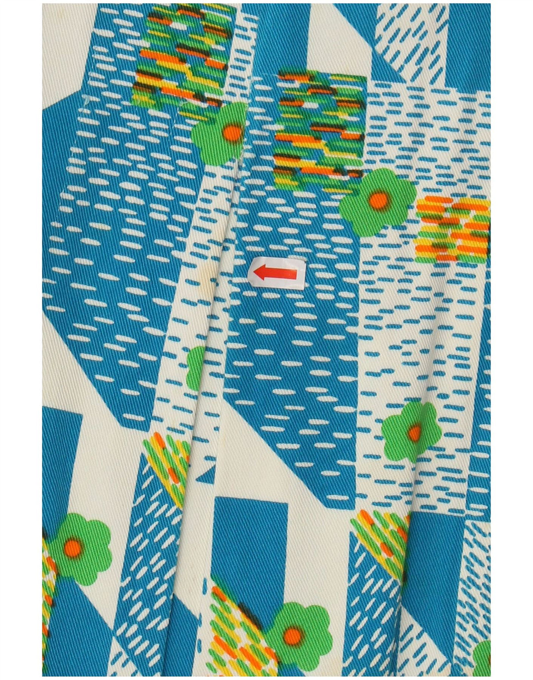 VINTAGE Γυναικεία Φούστα A-Line IT 48 XL W38 Μπλε Γεωμετρική