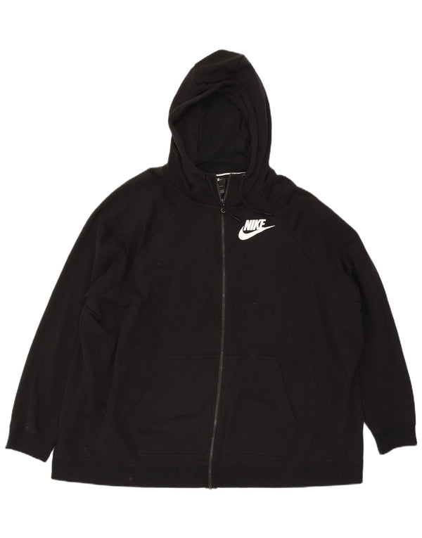 Nike Mens Zip Hoodie Sweater 3XL Black Cotton