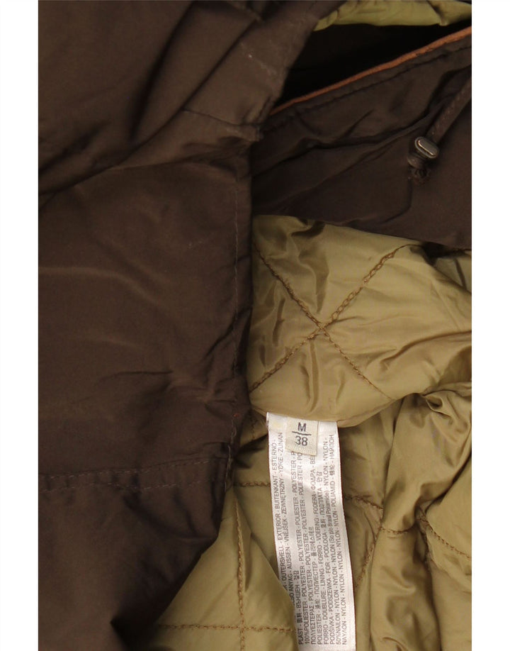 MASSIMO DUTTI Γυναικείο μπουφάν με κουκούλα αντιανεμικό UK 14 μεσαίο βαμβακερό χακί