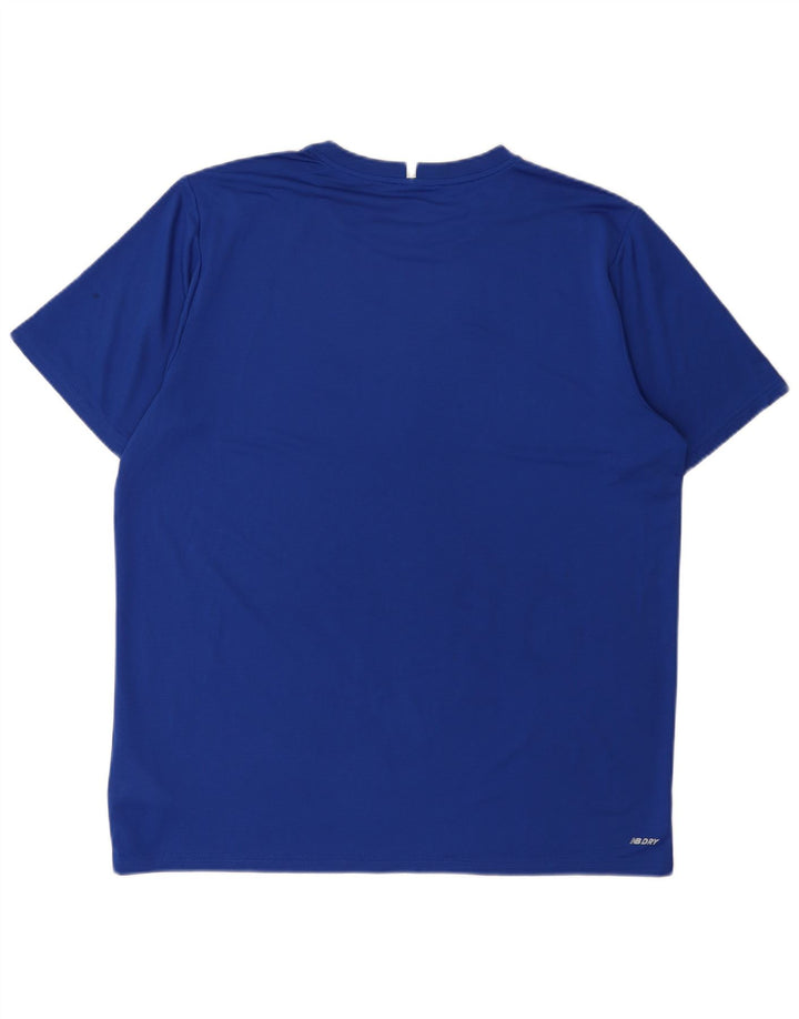 NEW BALANCE Ανδρικό T-Shirt Top XL Blue Polyester