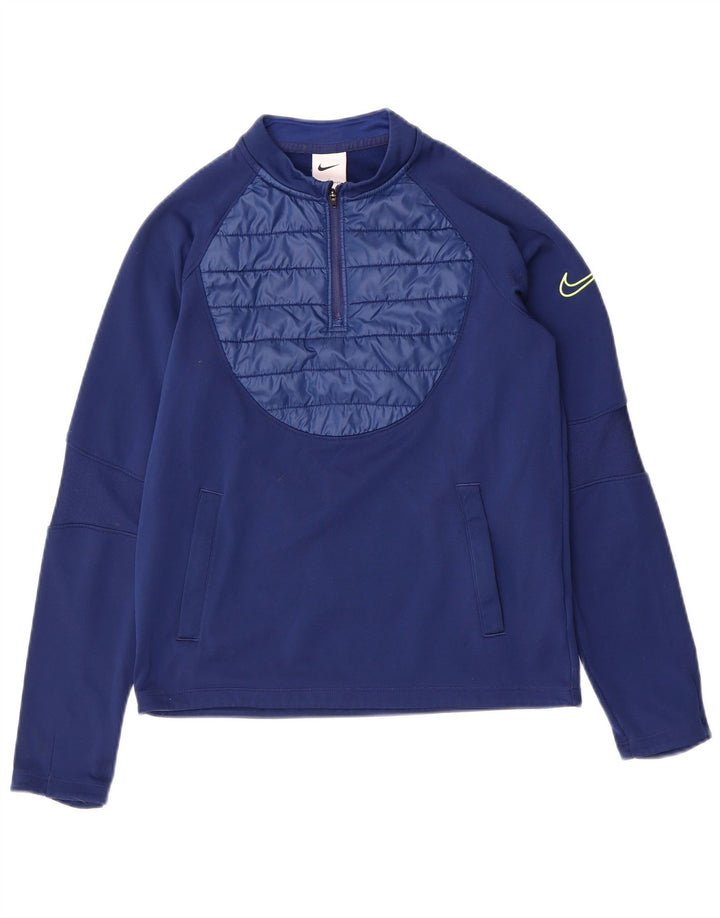 Nike Boys Therma-Fit πουλόβερ αθλητική φόρμα 12-13 ετών Large Navy Blue