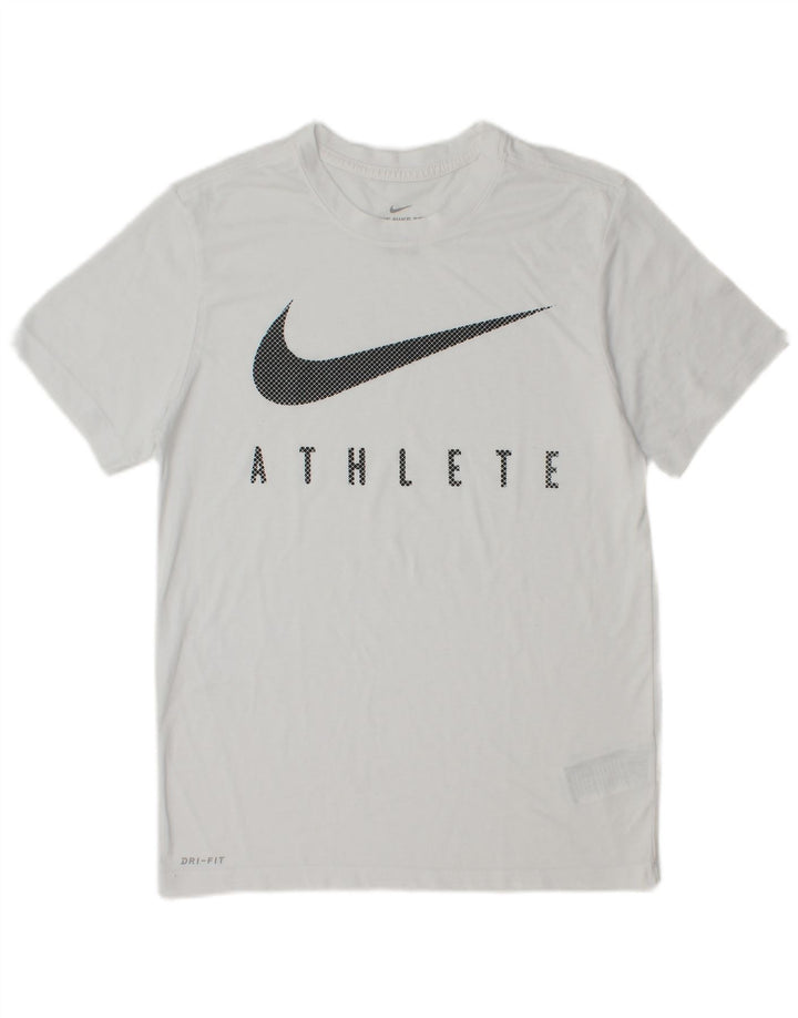 Ανδρικό T-Shirt Nike με γραφικό Dri Fit, μικρό λευκό πολυεστέρα