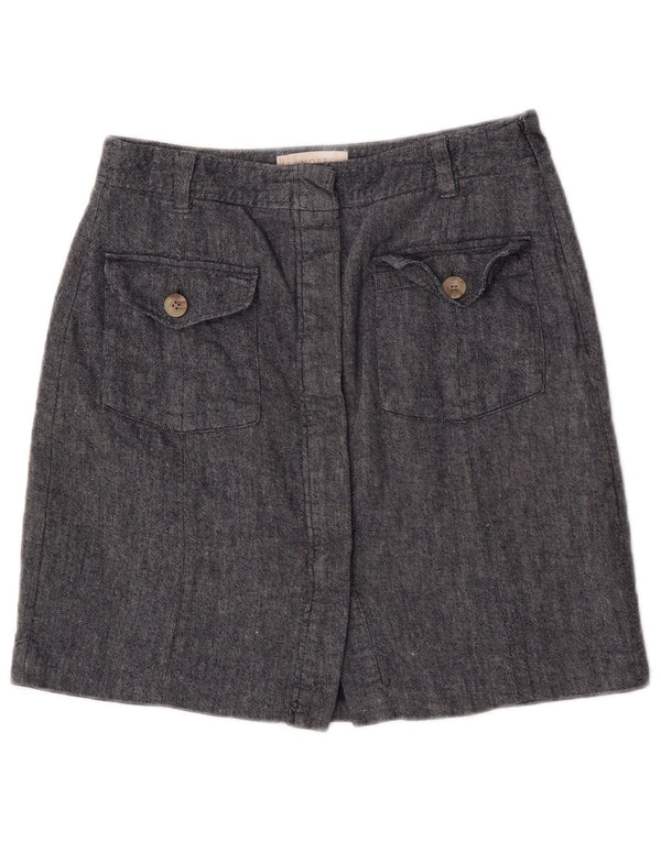 Hobbs Γυναικεία Μίνι Φούστα UK 10 Small W28 Μπλε Βαμβακερή