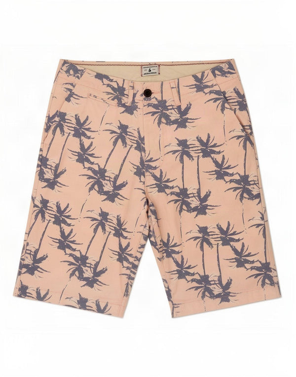 Jack & Jones Ανδρικό γραφικό σορτς Chino μεσαίο W31 ροζ βαμβακερό