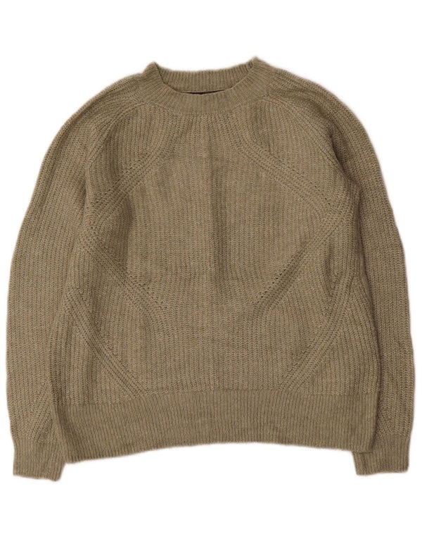Marks & Spencer Γυναικείο πουλόβερ υπερμεγέθους Boat Neck Jumper UK 6 XS Khaki