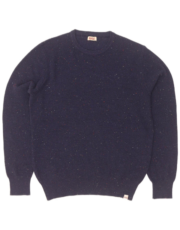 Rifle Γυναικείο πουλόβερ με λαιμόκοψη UK 18 XL Navy Blue με ακρυλικό