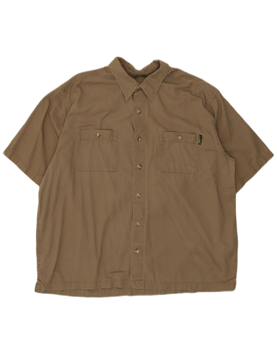 Eddie Bauer Ανδρικό κοντομάνικο πουκάμισο XL μπεζ βαμβακερό