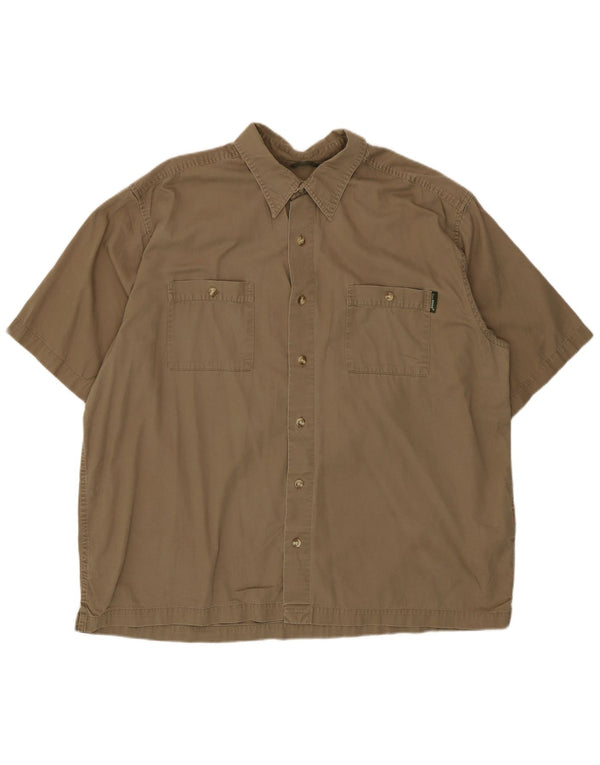 Eddie Bauer Ανδρικό κοντομάνικο πουκάμισο XL μπεζ βαμβακερό