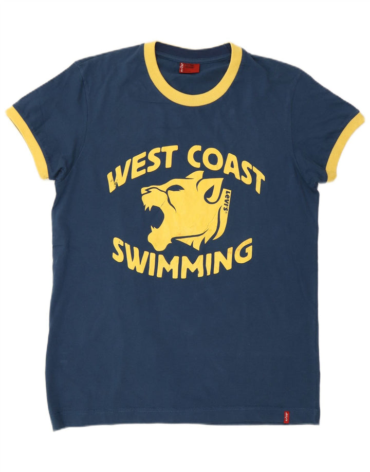 Ανδρικό γραφικό T-Shirt Levi's Top μεσαίο μπλε βαμβακερό