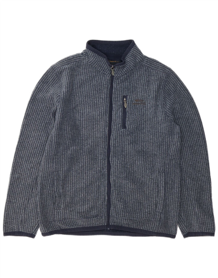 Weird Fish Mens Fleece Jacket Large Navy Blue Polyester