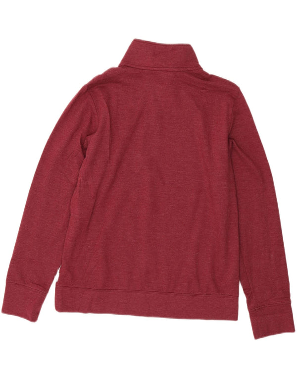 EDDIE BAUER Γυναικείο φούτερ με φερμουάρ Jumper UK 10 Small μπορντό βαμβακερό