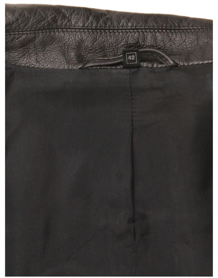 Vintage Γυναικείο Δερμάτινο Μπουφάν EU 42 Large Μαύρο