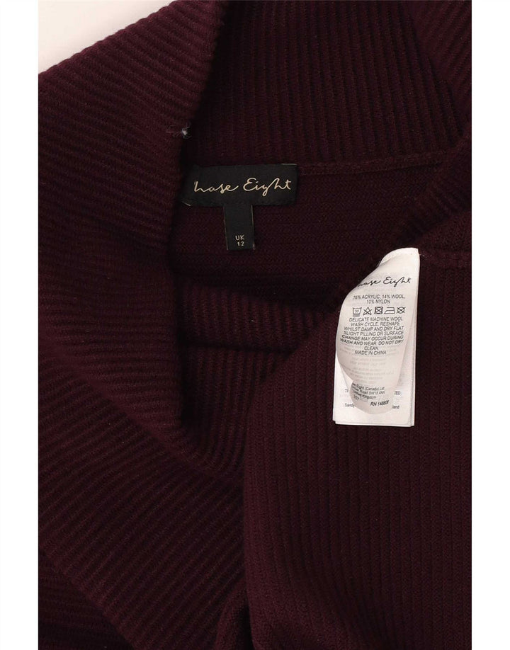 Phase Eight Womens Oversized Longline Cardigan Sweater UK 12 Medium Maroon