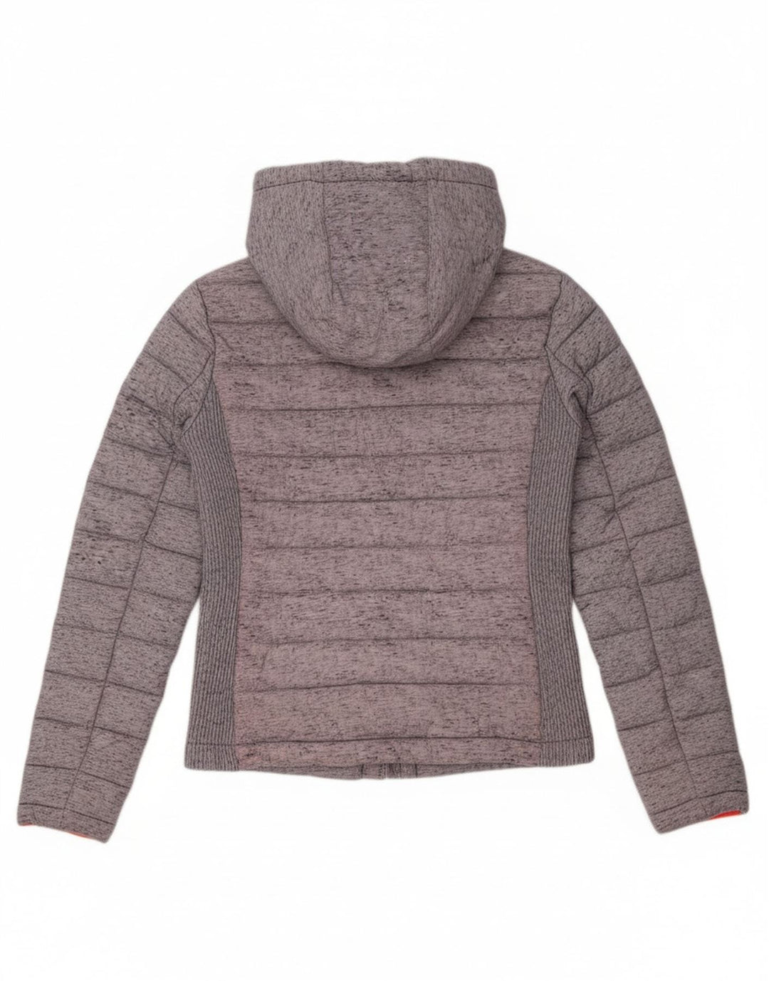 Superdry γυναικείο μπουφάν με κουκούλα με επένδυση UK 8 XS γκρι πολυεστέρας