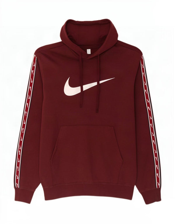 Ανδρικό γραφικό κουκούλα Nike, μικρό βαμβακερό μπορντό