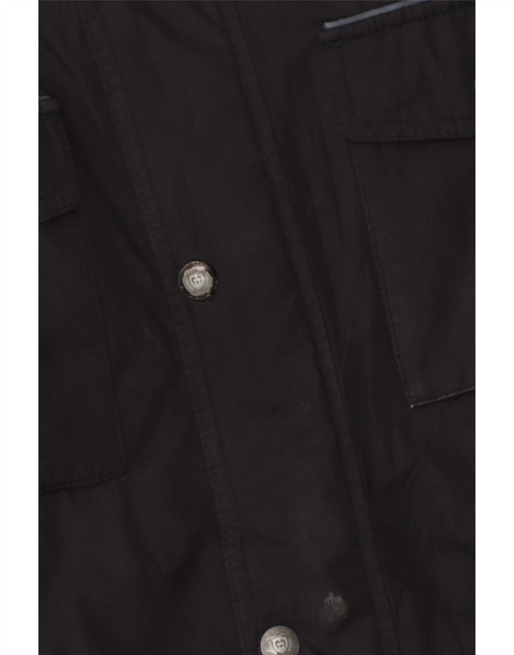 Massimo Dutti Ανδρικό παλτό με κουκούλα αντιανεμικό UK 40 Large Navy Blue