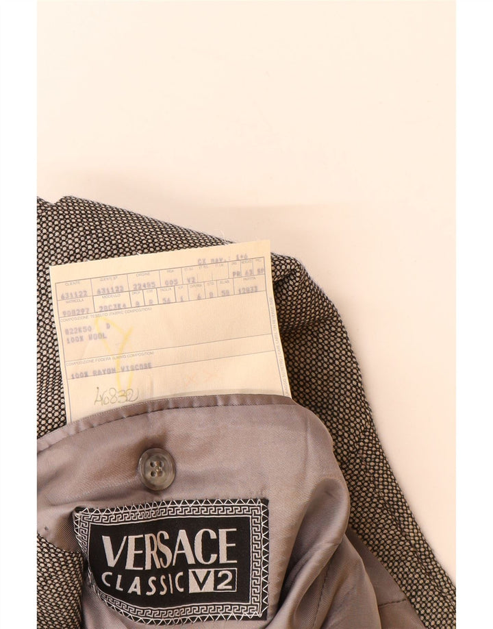 VERSACE Ανδρικό σακάκι σακάκι με 3 κουμπιά UK 42 XL Γκρι μαλλί