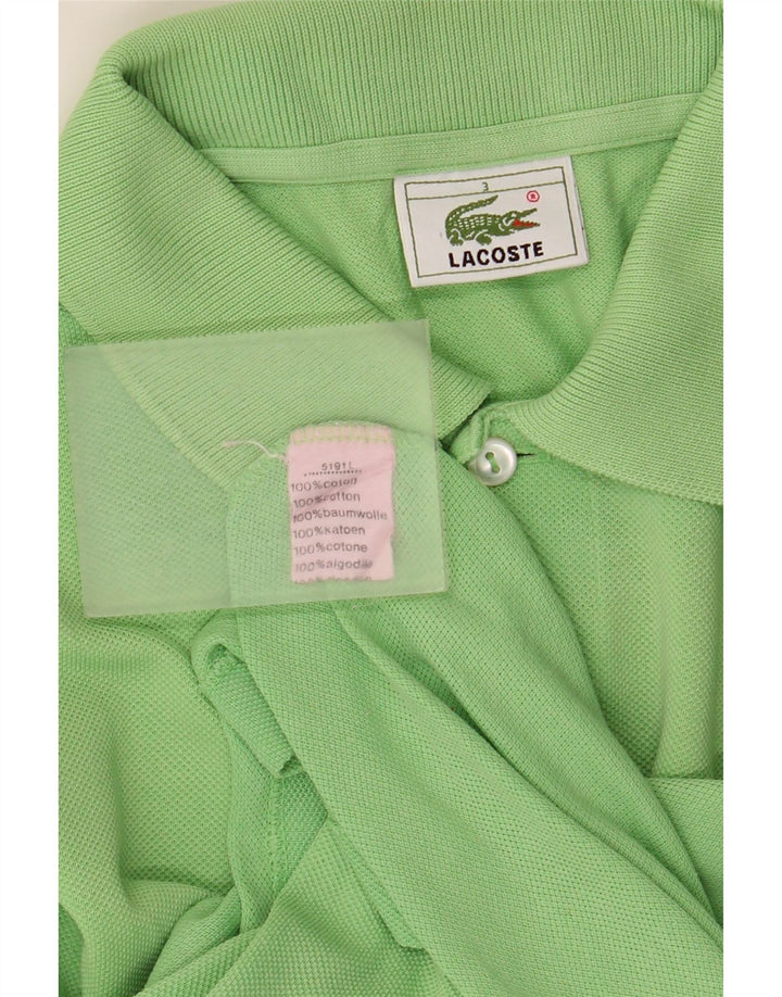 Ανδρικό μπλουζάκι πόλο LACOSTE Νούμερο 3 Μικρό πράσινο βαμβακερό