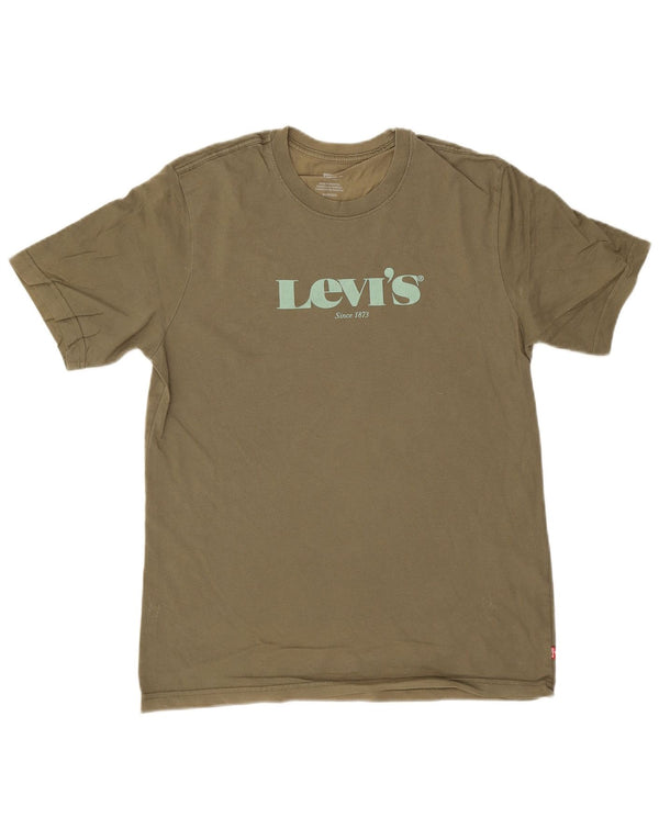 Ανδρικό μπλουζάκι Levi's Relaxed Graphic Top XS Χακί βαμβακερό