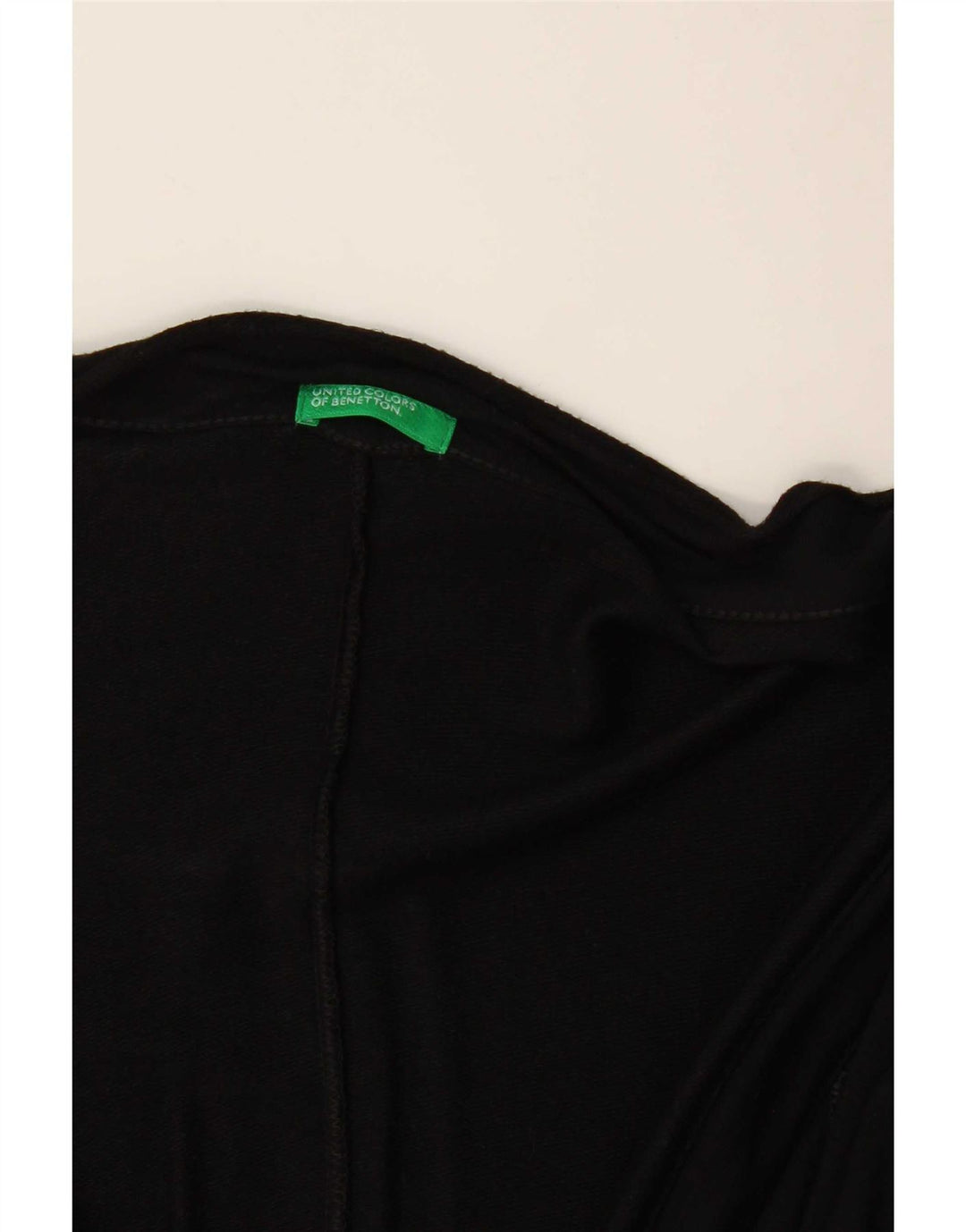Γυναικείο πουλόβερ ασύμμετρης ζακέτας Benetton UK 12 Medium Black