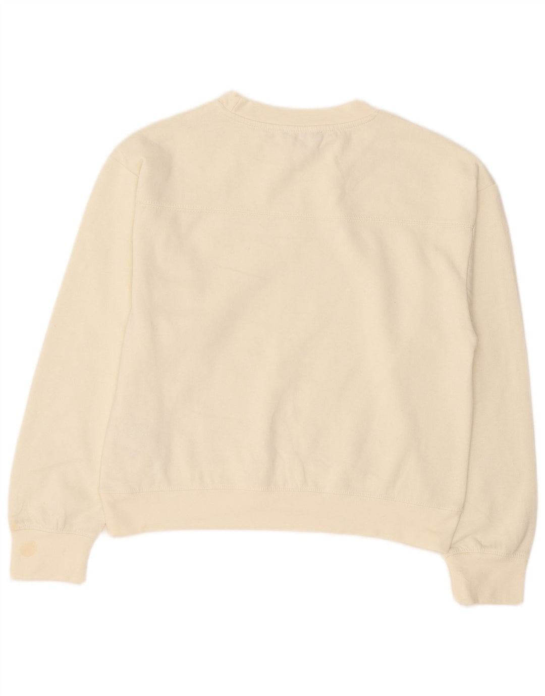 Zara Γυναικεία Φούτερ Jumper UK 14 Medium Off White Polyester