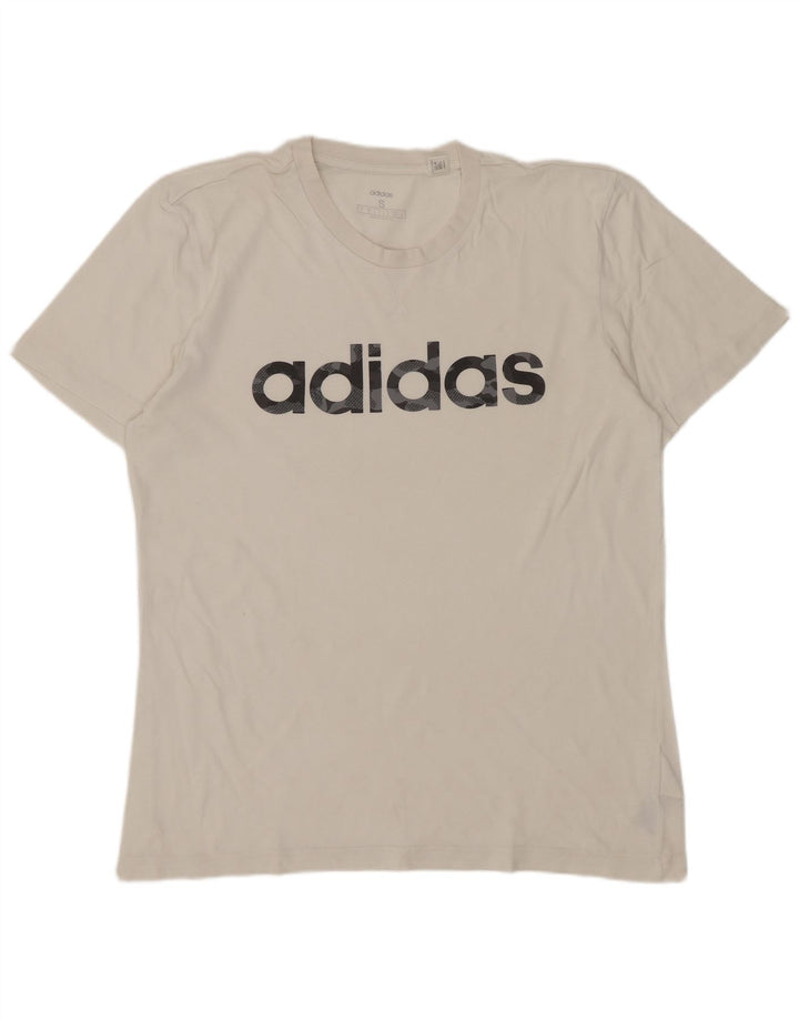 Ανδρικό γραφικό T-Shirt Adidas Top Μικρό λευκό βαμβακερό