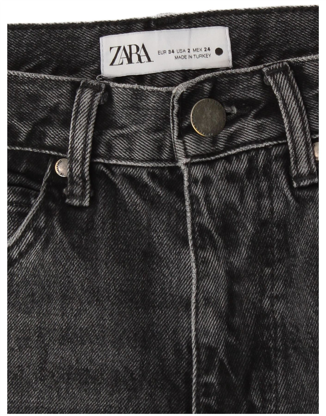 Zara Γυναικείο Τζιν μποτάκι EU 34 2XS W24 L30 Γκρι
