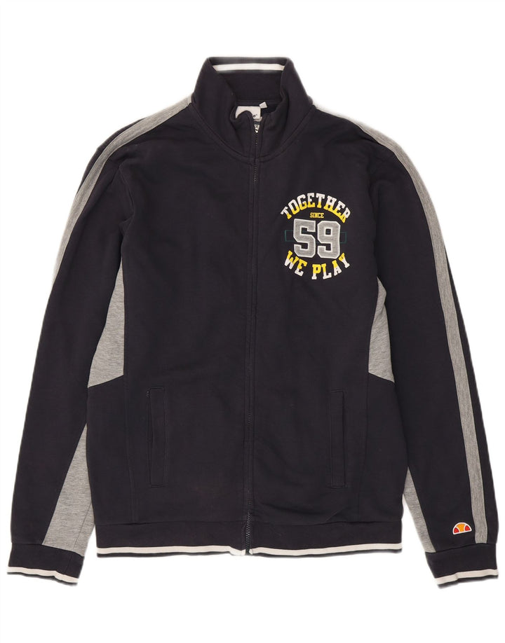 Ανδρική φόρμα γυμναστικής Ellesse Top Jacket XL Navy Blue Colourblock Βαμβακερό