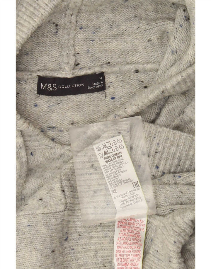 Marks & Spencer Γυναικείο πουλόβερ με κουκούλα UK 14 με μεσαία γκρι φλύκταινα