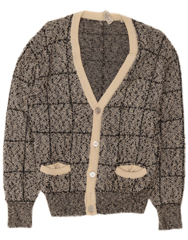 Ανδρικό πουλόβερ Valentino Cardigan Small Grey Check Cotton