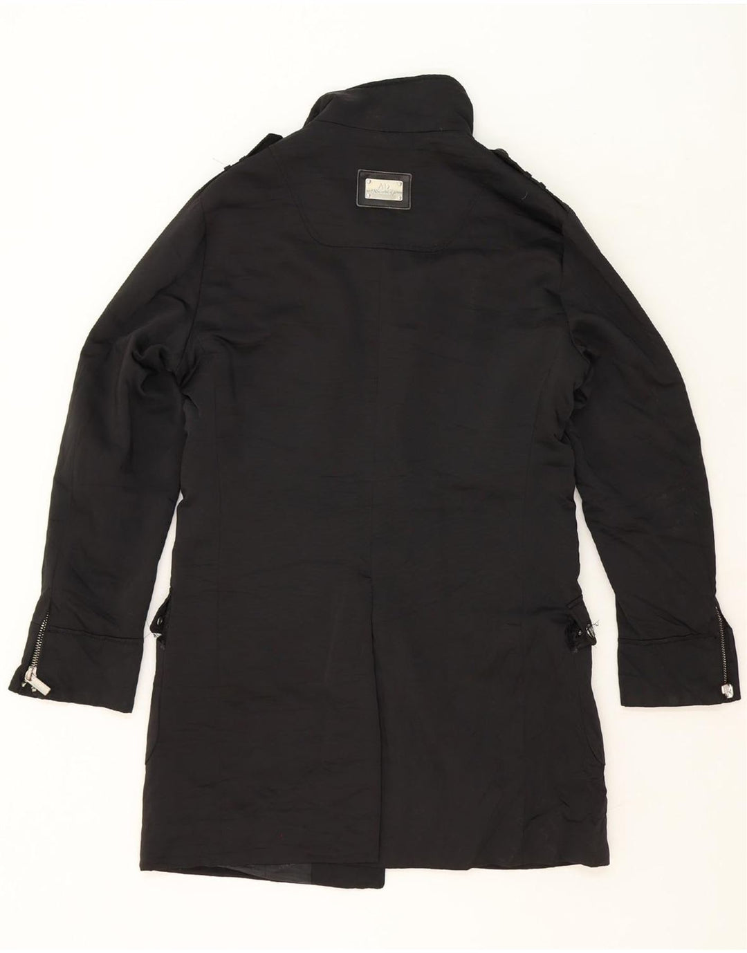 VINTAGE Womens Military Overcoat UK 14 Medium Black Vintage Vintage and Second-Hand Vintage from Messina Hembry 