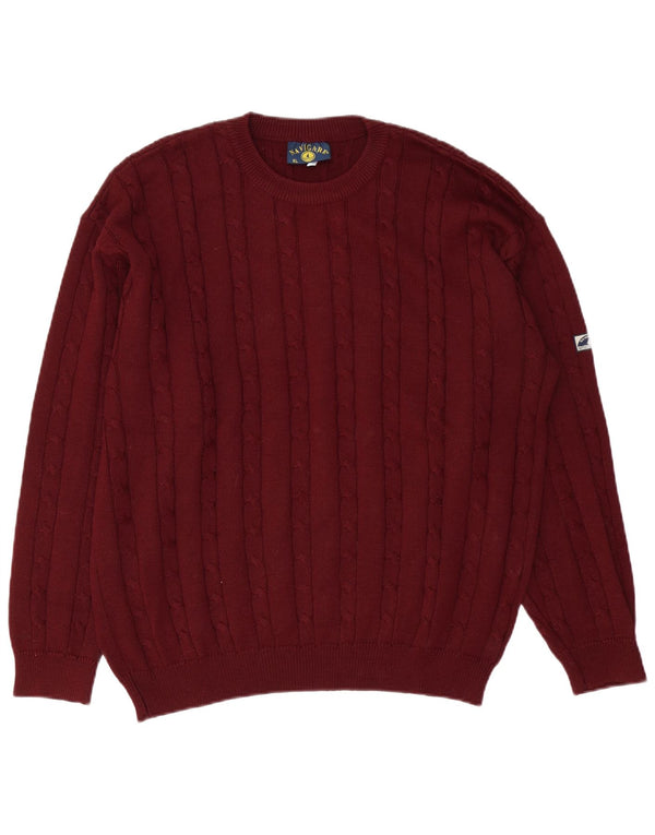 Ανδρικό πουλόβερ Navigare Crew Neck Jumper XL Maroon New Wool