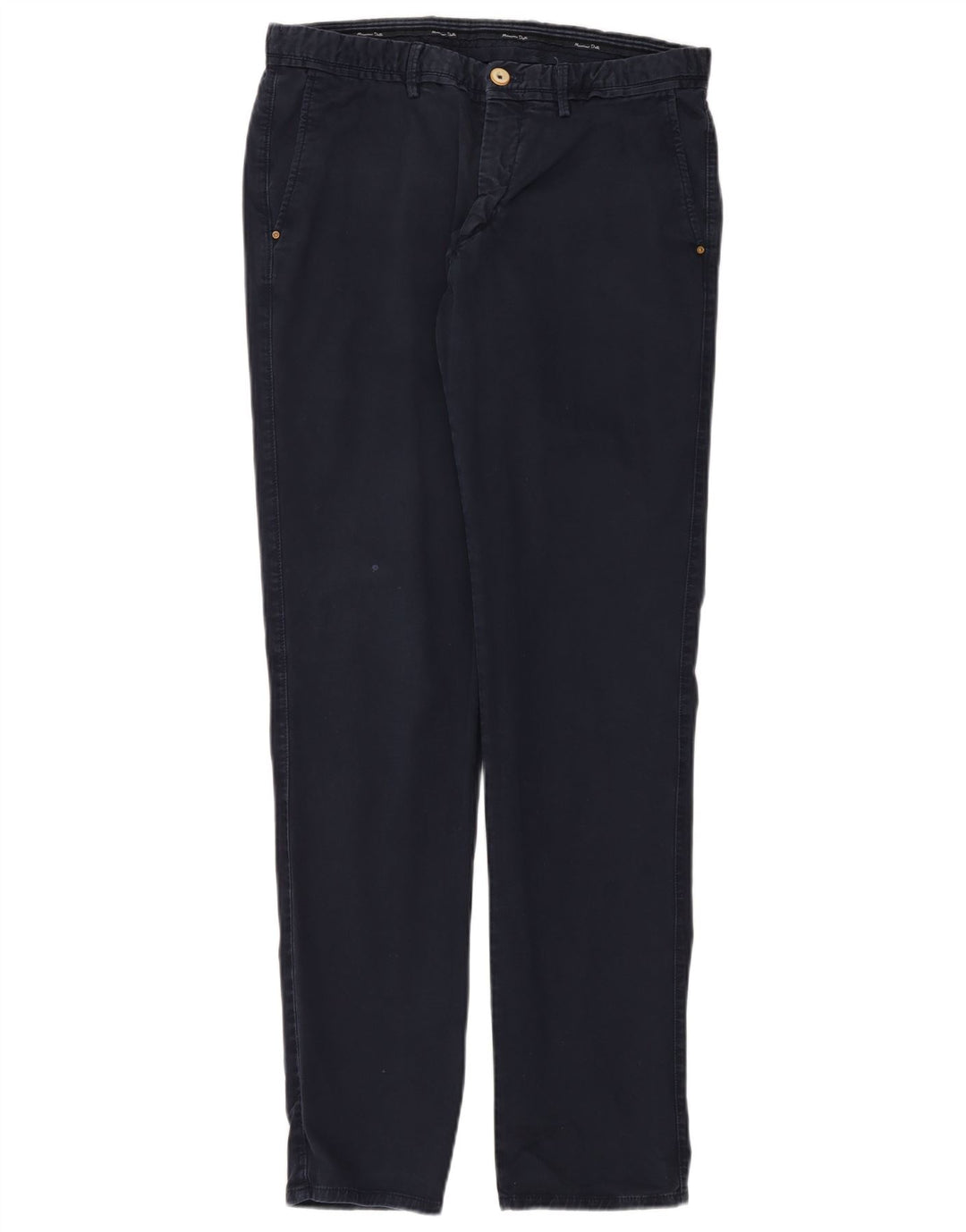 MASSIMO DUTTI Ανδρικό παντελόνι Chino με λεπτή εφαρμογή EU 42 Large W32 L34 Navy Blue