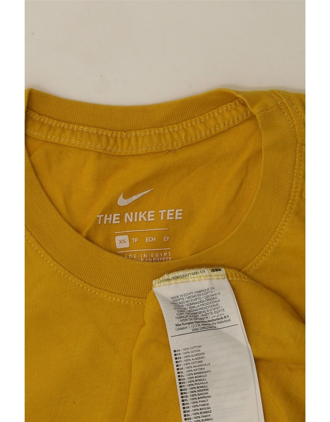 Ανδρικό γραφικό T-Shirt NIKE Top XS, κίτρινο βαμβακερό