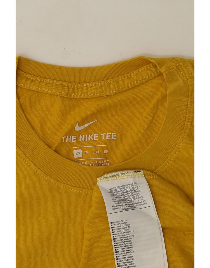 Ανδρικό γραφικό T-Shirt NIKE Top XS, κίτρινο βαμβακερό