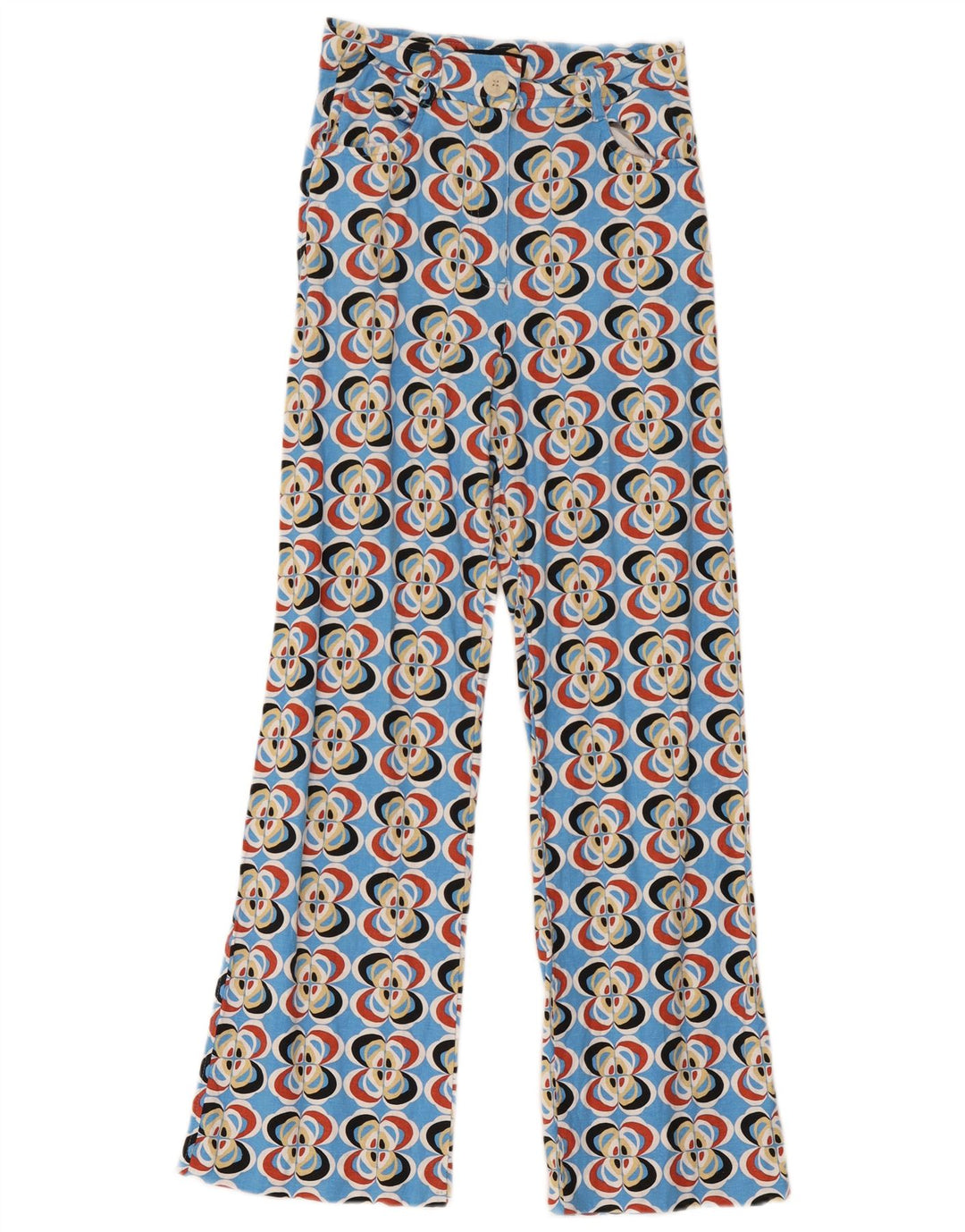 Zara Γυναικείο Abstract Pattern Παντελόνι XS W24 L28 Πολύχρωμο