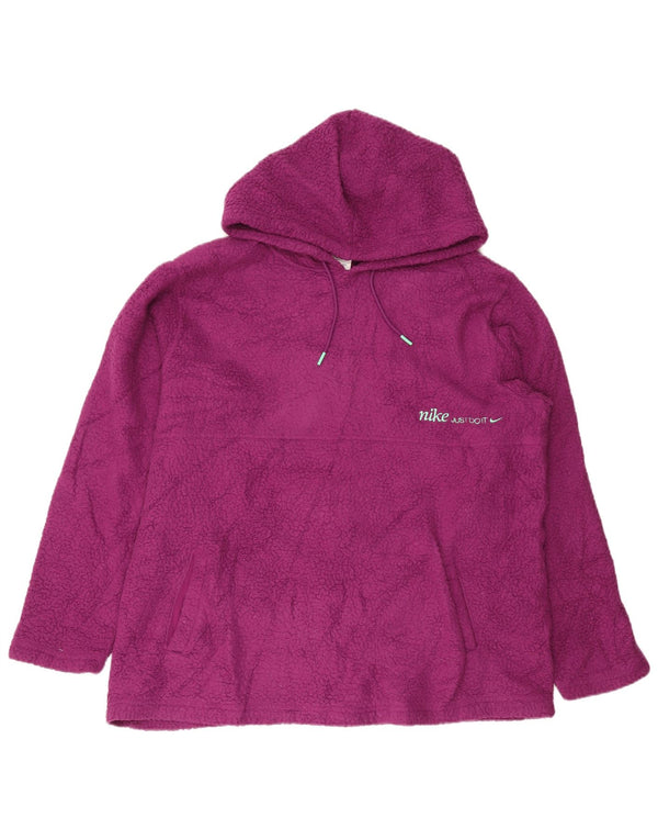 Γυναικεία NIKE Fleece Jumper με κουκούλα Therma-Fit UK 18 XL Purple Polyester