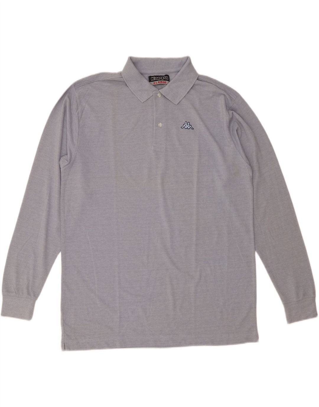 Ανδρικό μακρυμάνικο μπλουζάκι πόλο Kappa XL Μπλε βαμβακερό