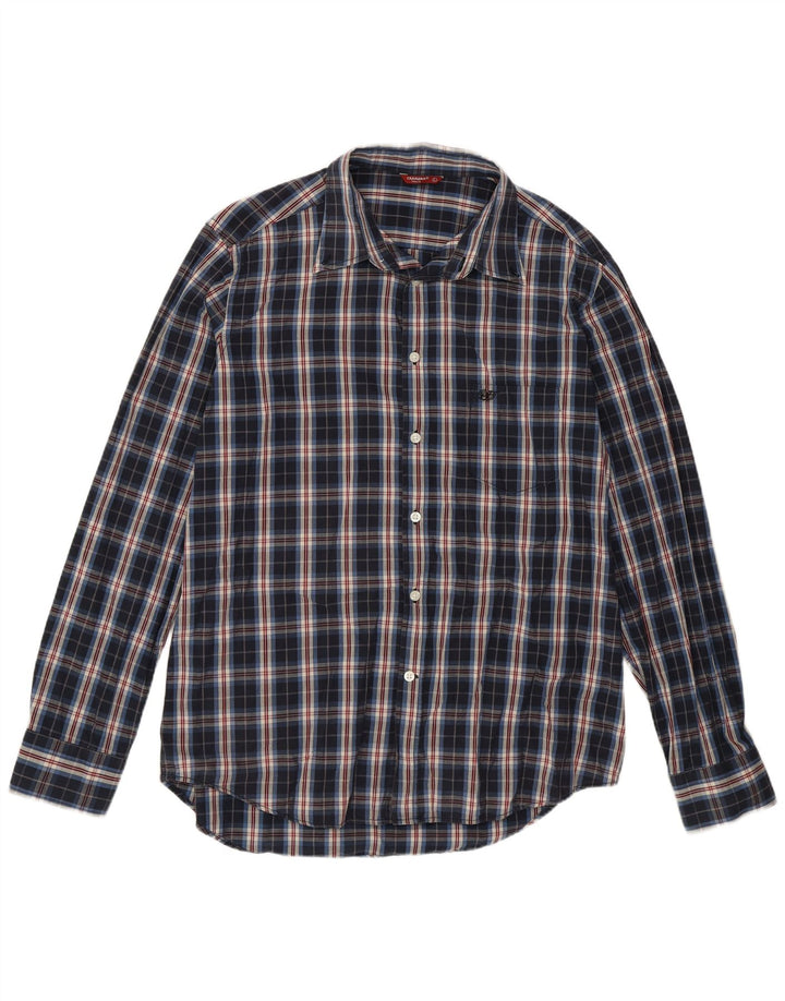 Ανδρικό πουκάμισο Carrera Large Navy Blue Check Cotton