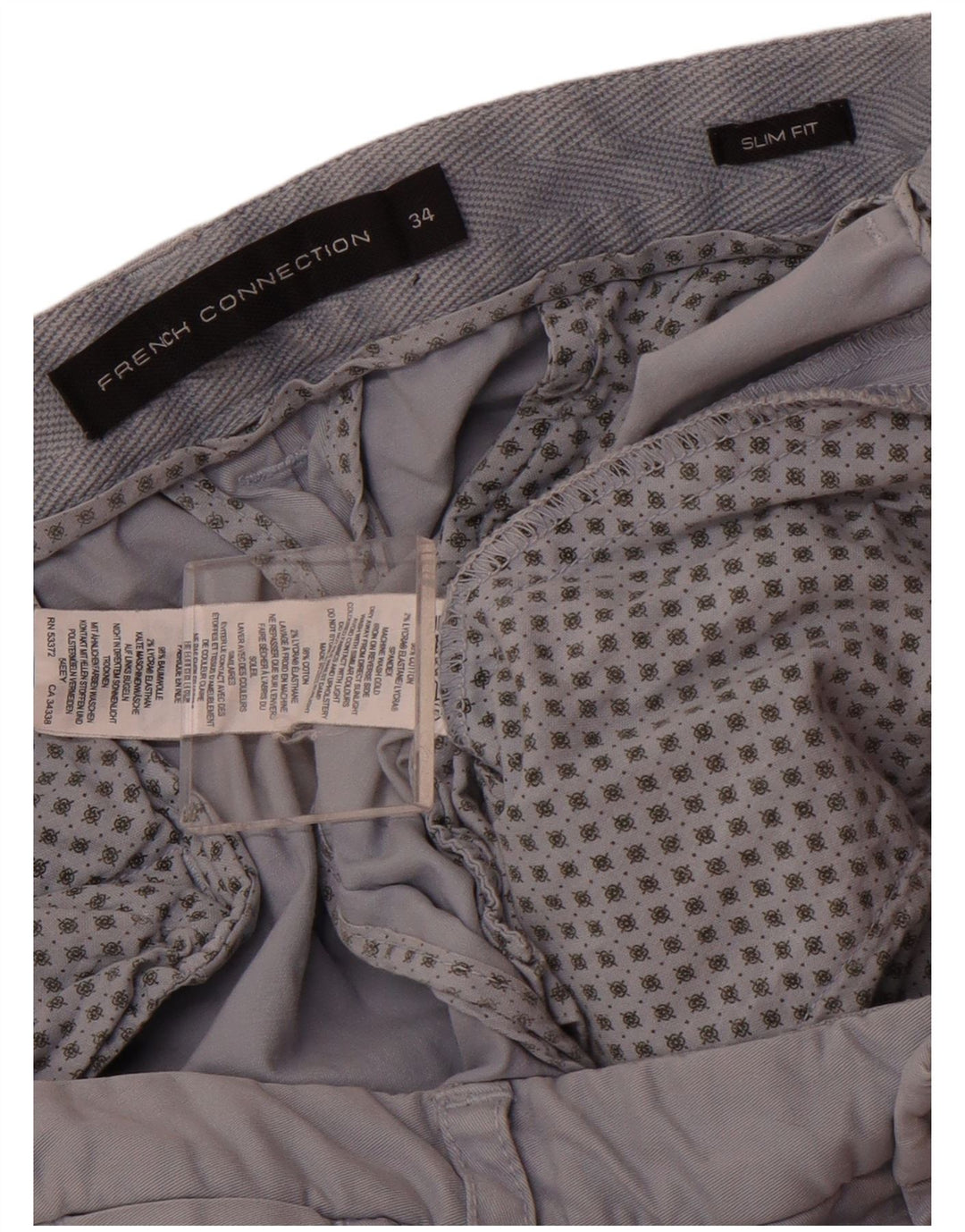 Γαλλική Connection Ανδρικό παντελόνι Chino Slim Fit Μέγεθος 34 Μπλε βαμβακερό