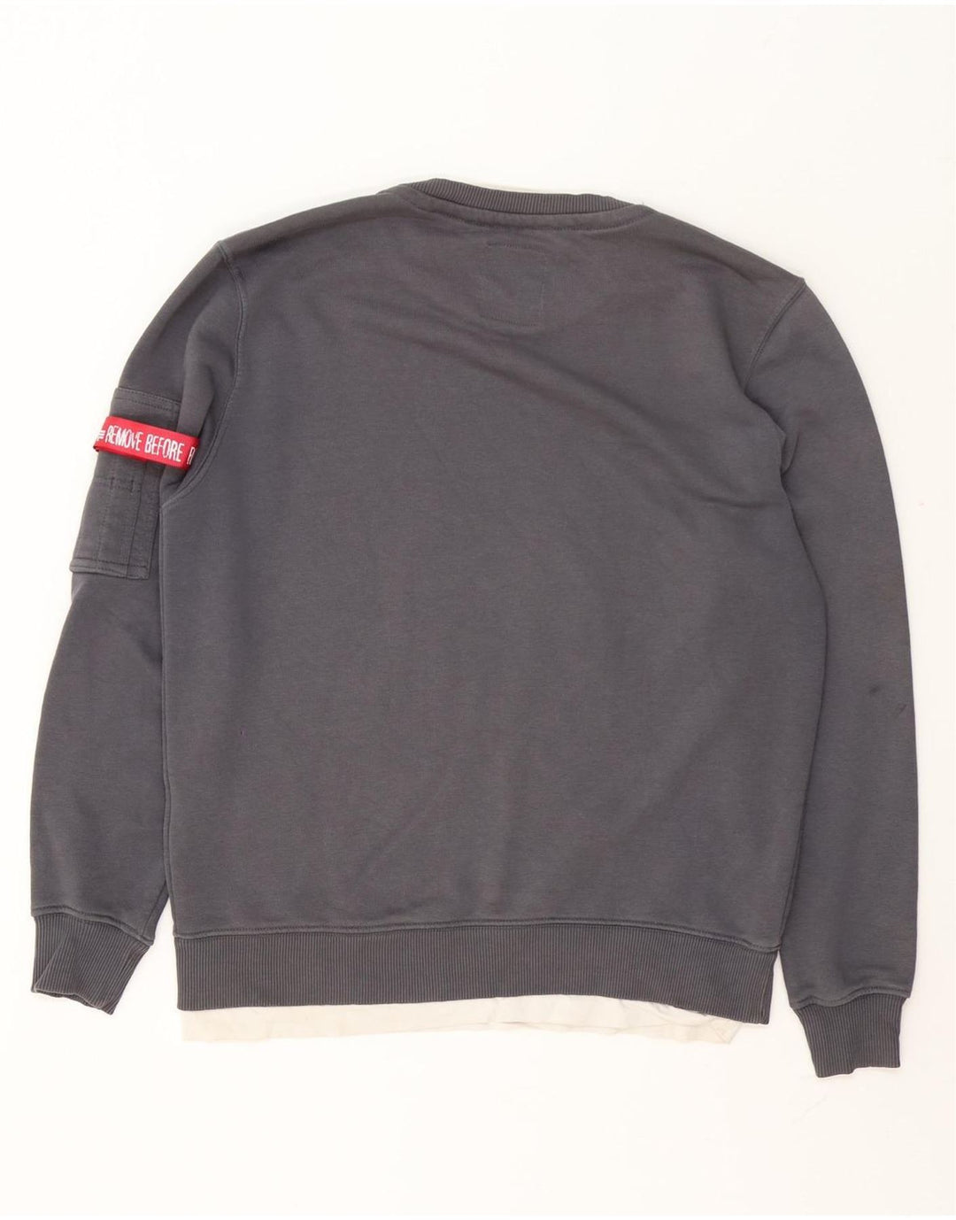 Ανδρικό γραφικό φούτερ Alpha Industries Jumper Μικρό γκρι βαμβακερό