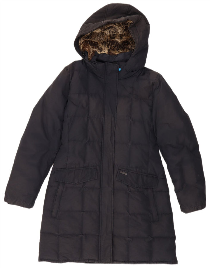 WOOLRICH Γυναικείο παλτό με κουκούλα UK 18 XL Navy Blue Polyester