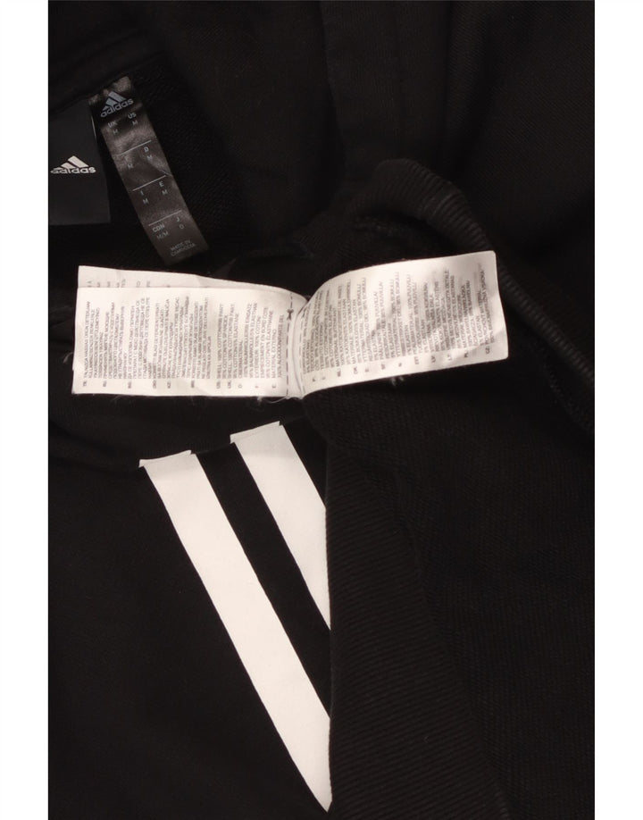 Ανδρικό κουκούλα ADIDAS, μεσαίο μαύρο βαμβακερό