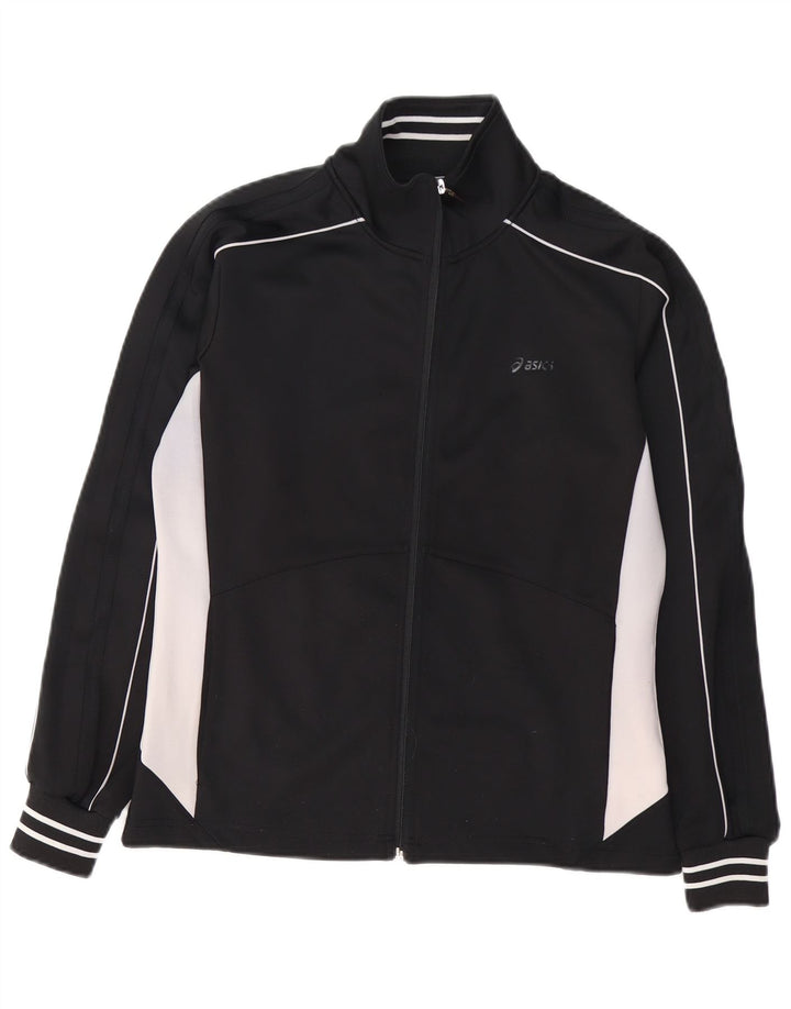 Γυναικεία αθλητική φόρμα Asics Top Jacket UK 14 Medium Black Colourblock Polyester