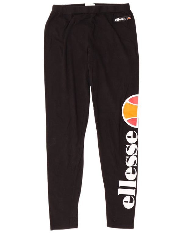 ELLESSE Γυναικείο Γραφικό Κολάν UK 12 Μεσαίο Μαύρο Βαμβακερό