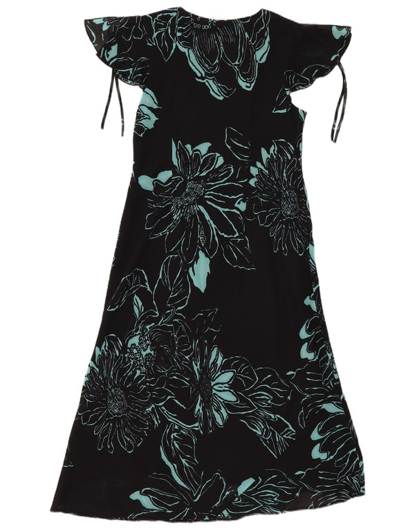 Agenda Γυναικείο Maxi Φόρεμα UK 14 Medium Black Floral Polyester